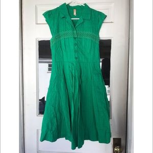Anthropologie Green Dress